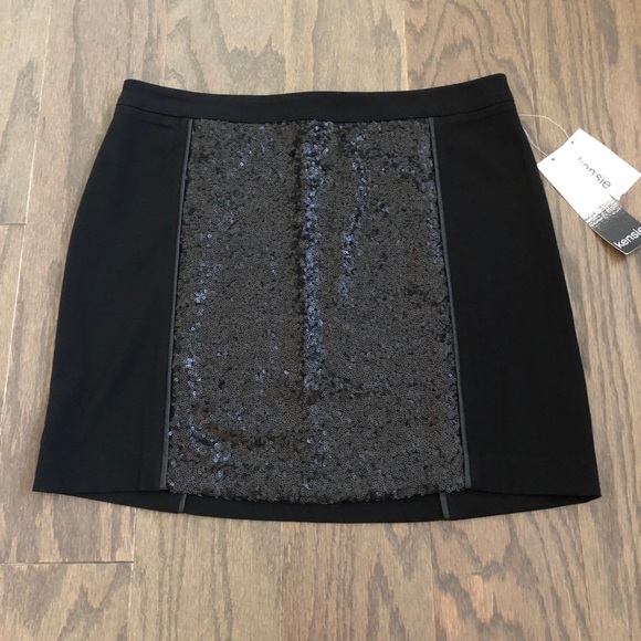Kensie Sequin Panel Mini Skirt - Picture 1 of 5